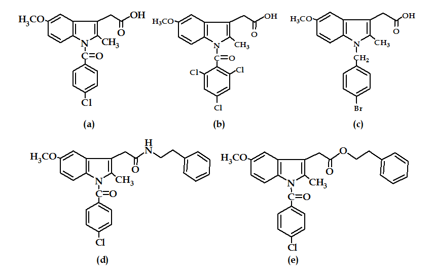Figure 15: Indomethacin and its derivatives
